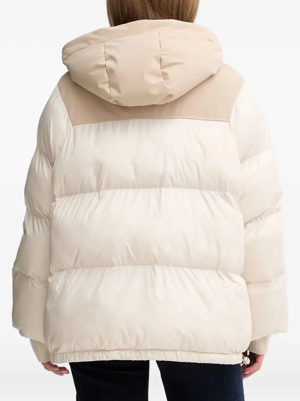 bomboogie Nagoja jack met capuchon en vlakken Beige