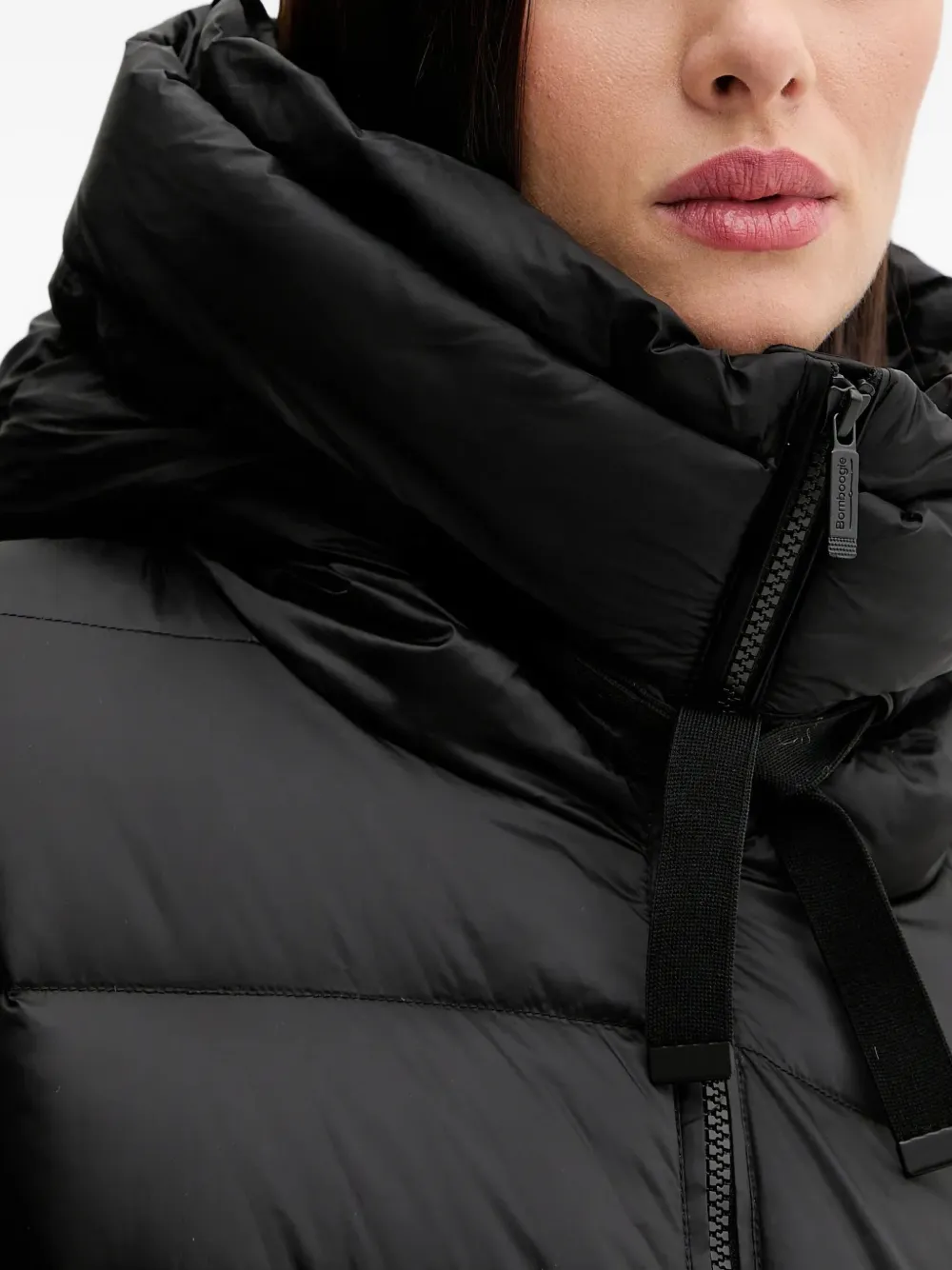 bomboogie Rome gewatteerd jack met capuchon Zwart