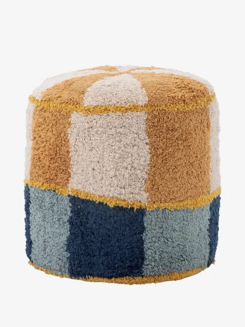 BLOOMINGVILLE Kio pouf med lappdesign