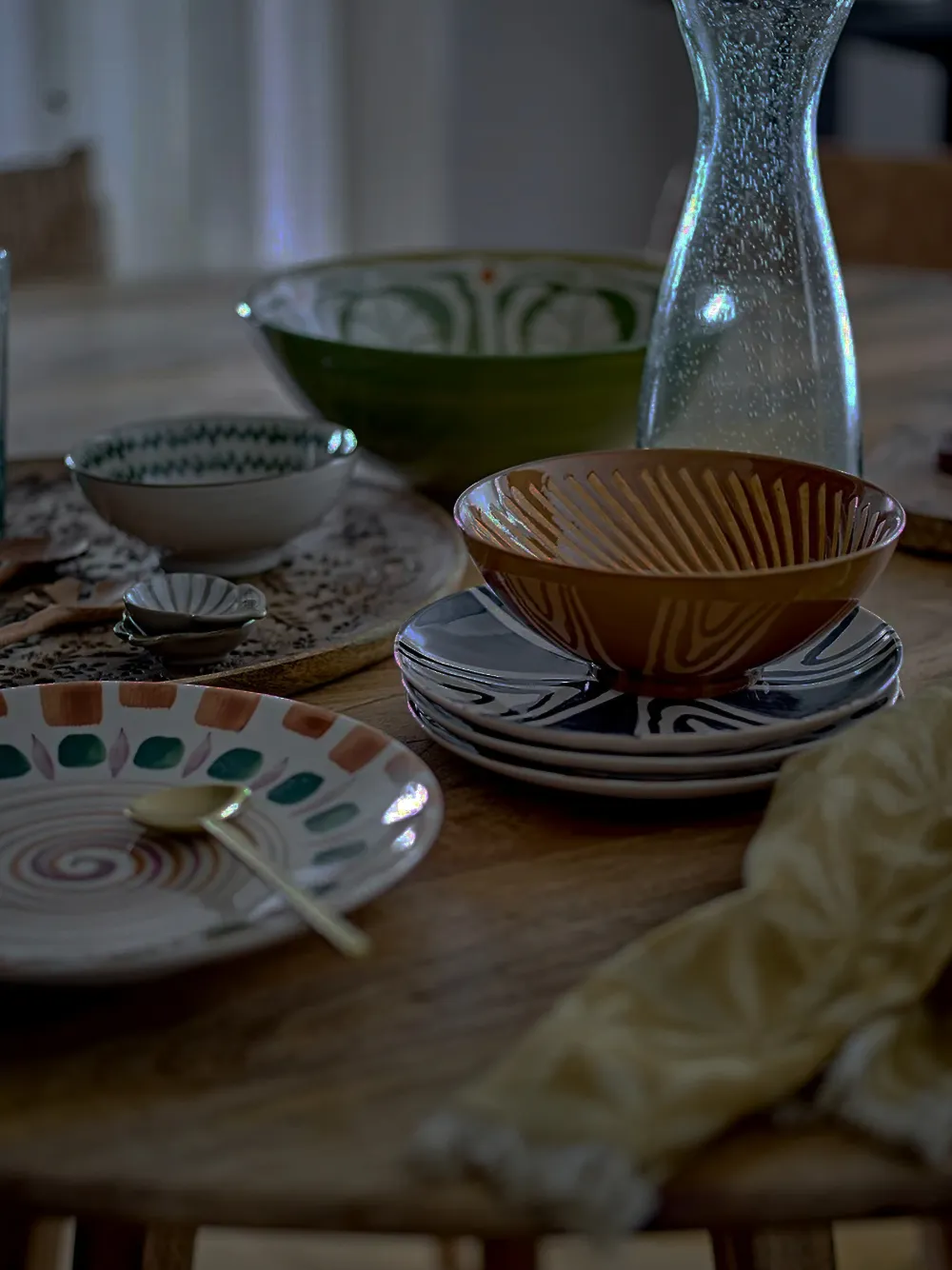  Bloomingville Shama Patterned Plate - Neutrals 