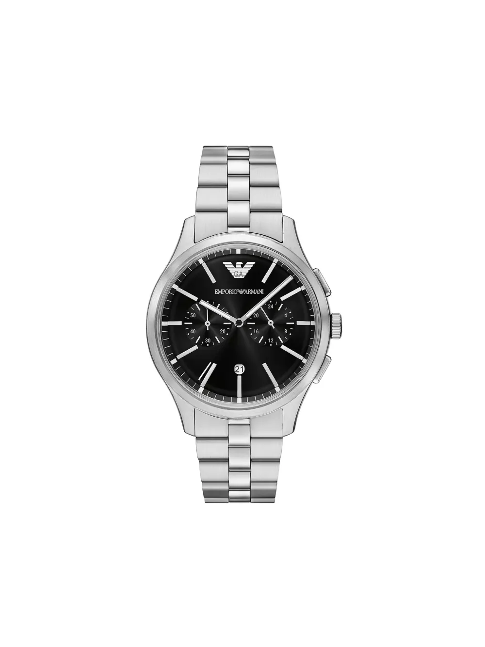 Emporio Armani round-face 43mm | Black | Image 1