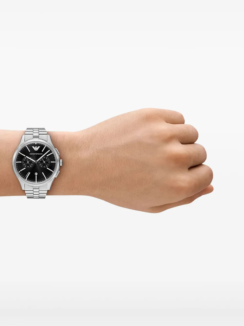 Emporio Armani Rond horloge 43 mm - Zwart