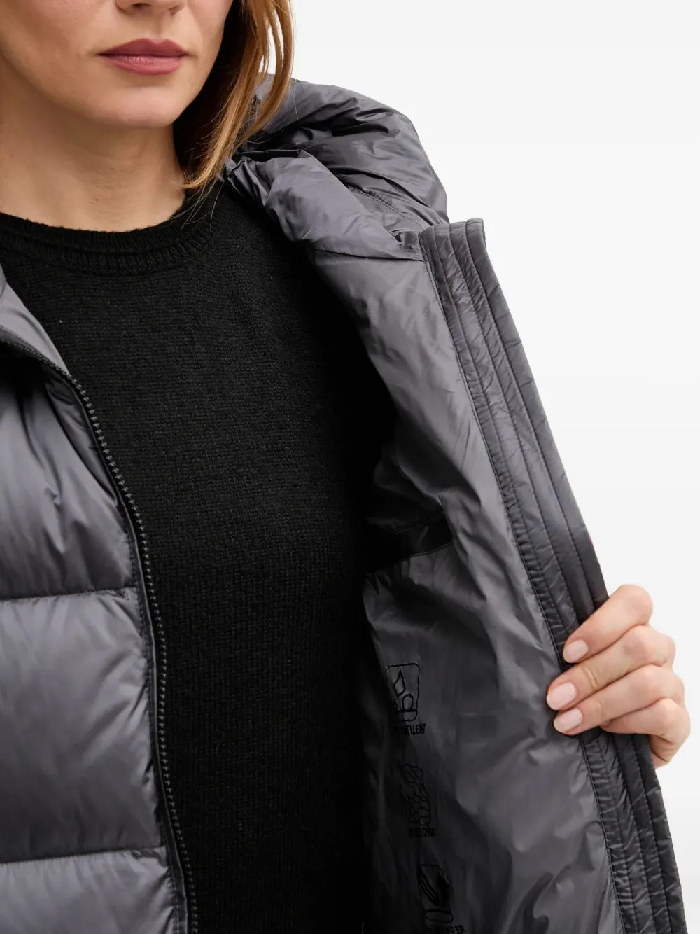 bomboogie Geneva gewatteerd jack met capuchon Grijs