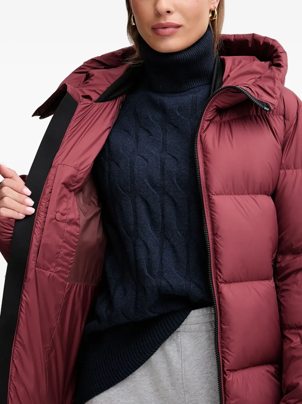 bomboogie Helsinki gewatteerd jack met capuchon Rood