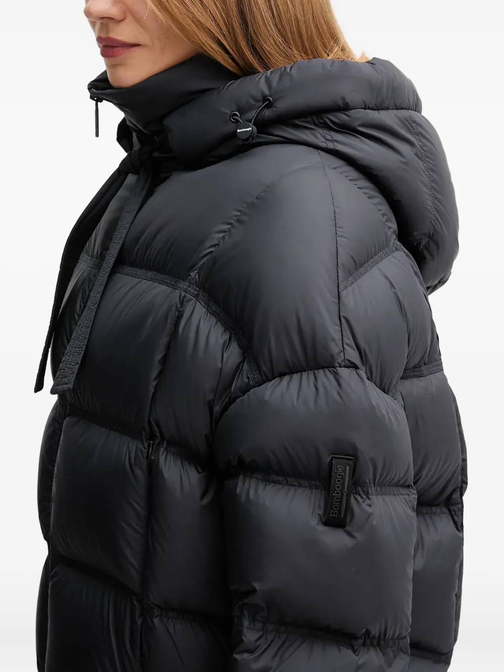 bomboogie Nara jack met capuchon en rits Zwart