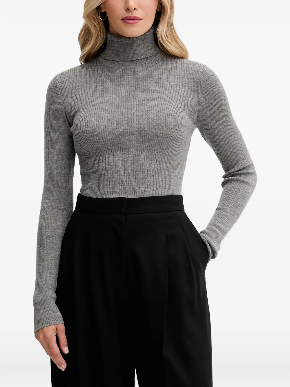 Joop! Kalis turtleneck long-sleeve sweater - Grey
