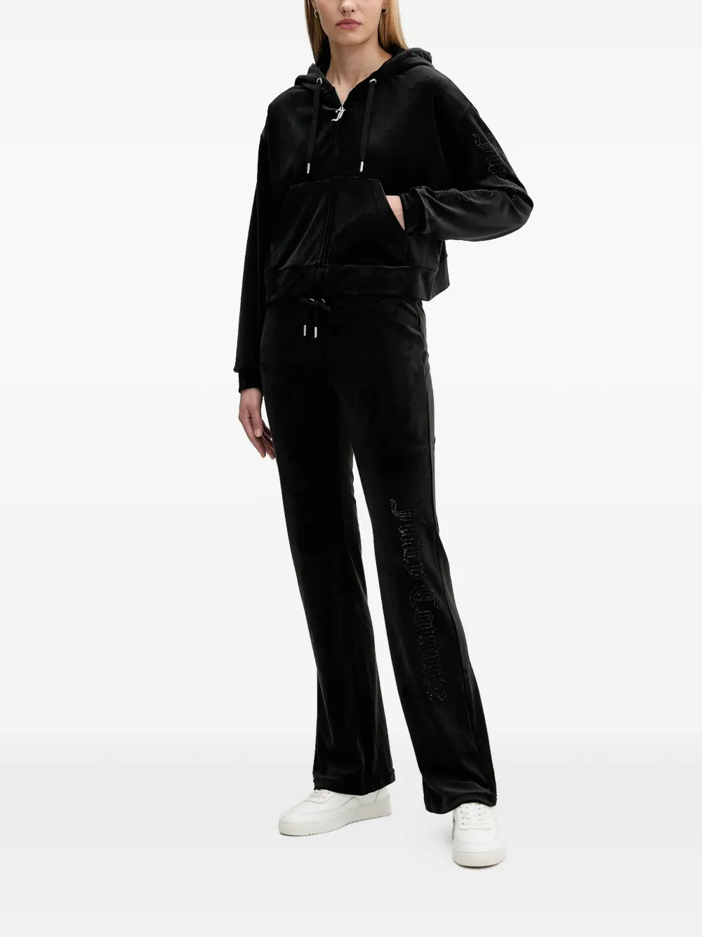 Juicy Couture pocket zip-fastening hoodie - Zwart