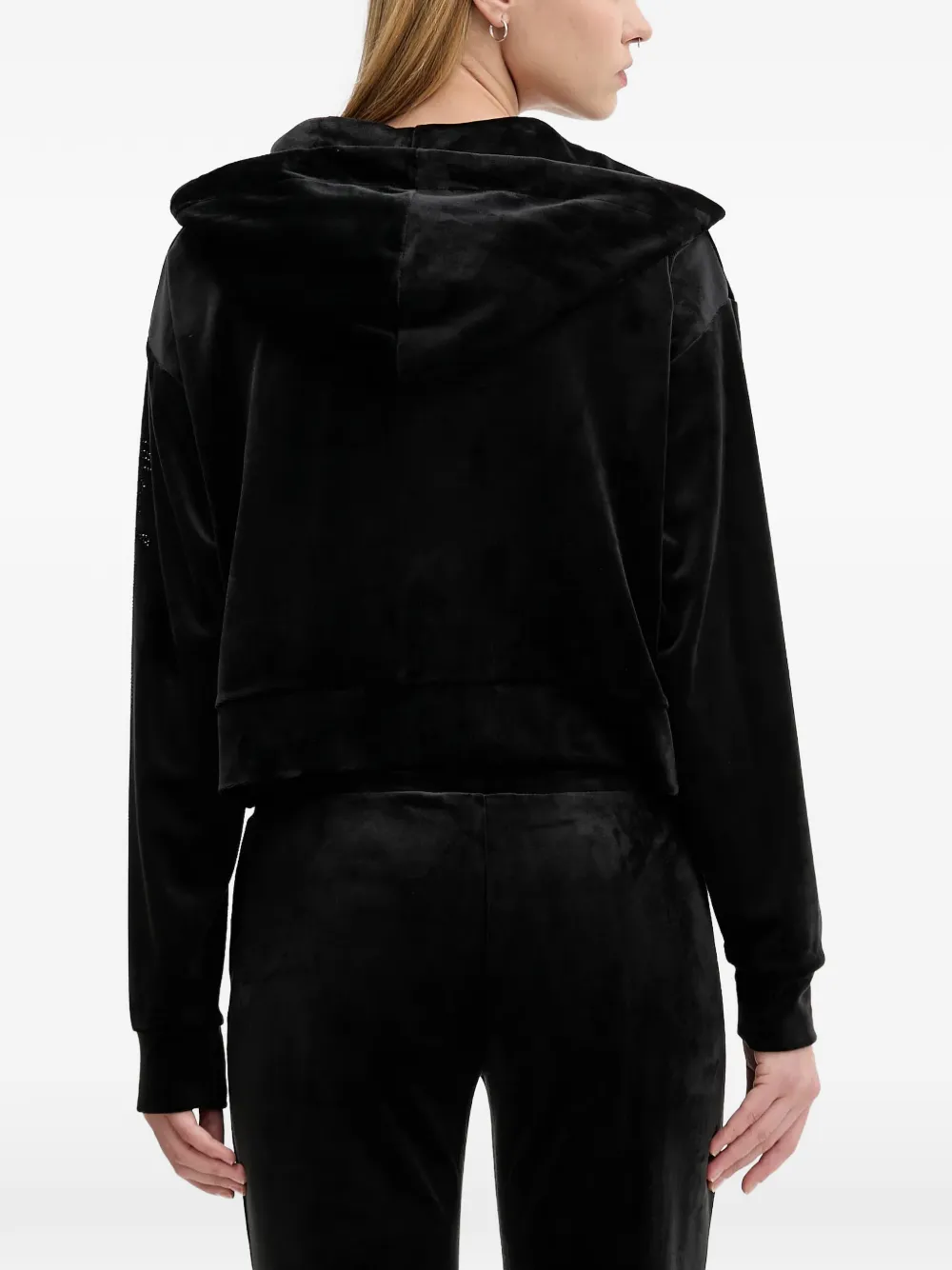 Juicy Couture Hoodie met ritssluiting en zak Zwart
