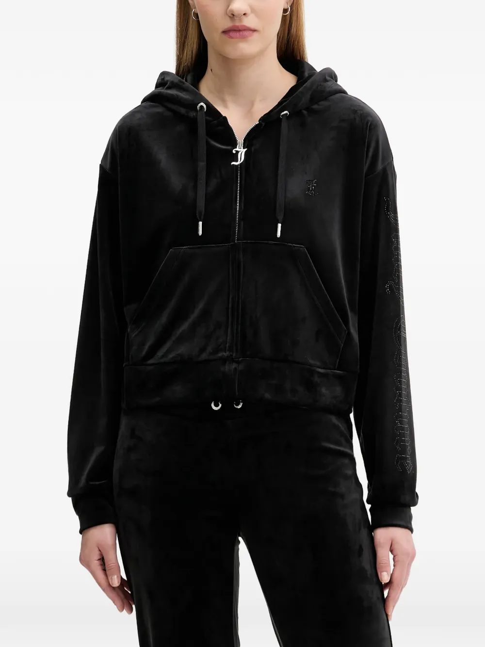 Juicy Couture pocket zip-fastening hoodie - Schwarz
