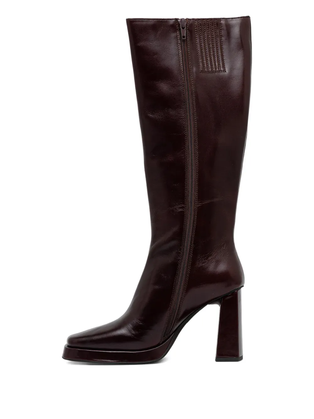 Jeffrey Campbell Maximal-3 square-toe heeled knee-high boots Bruin
