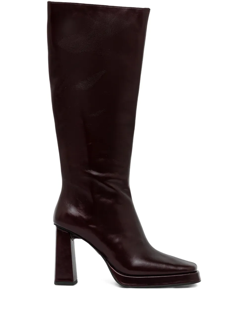 Jeffrey Campbell Maximal-3 square-toe heeled knee-high boots | Brown | Image 1