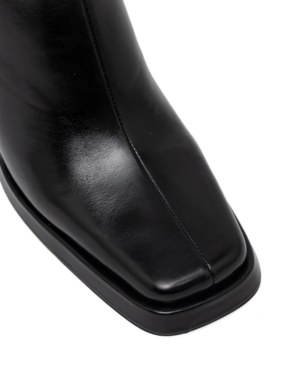 Jeffrey Campbell Maximal-3 square-toe knee-high boots Zwart