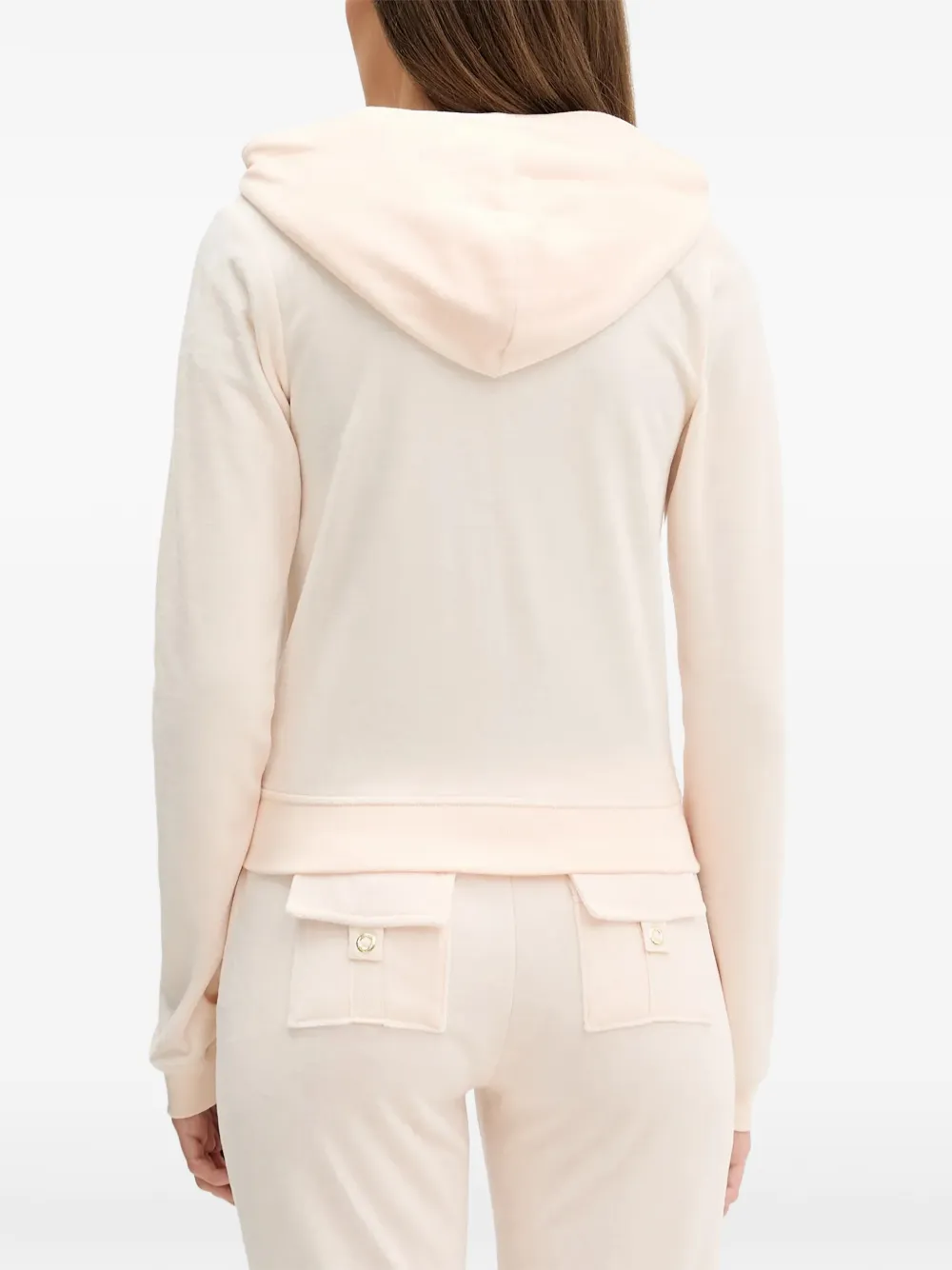 Juicy Couture Hoodie met rits en logodetail Beige