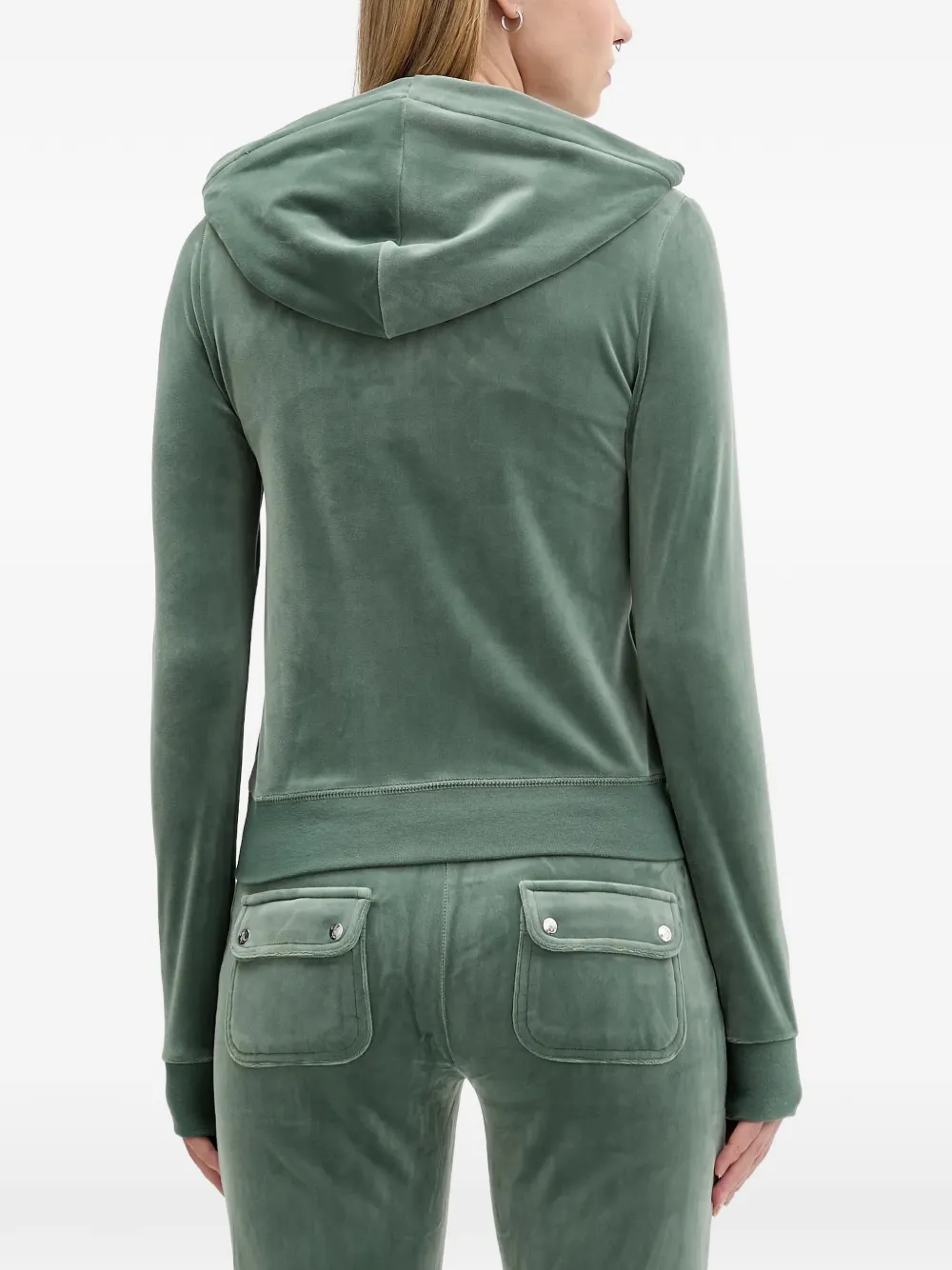 Juicy Couture Hoodie met ritssluiting en zakken Groen