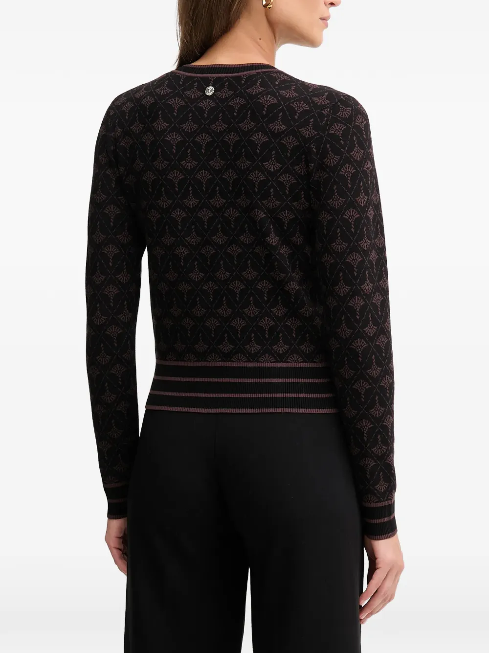  Joop! Klodi Button-up Patterned Cardigan - Black 