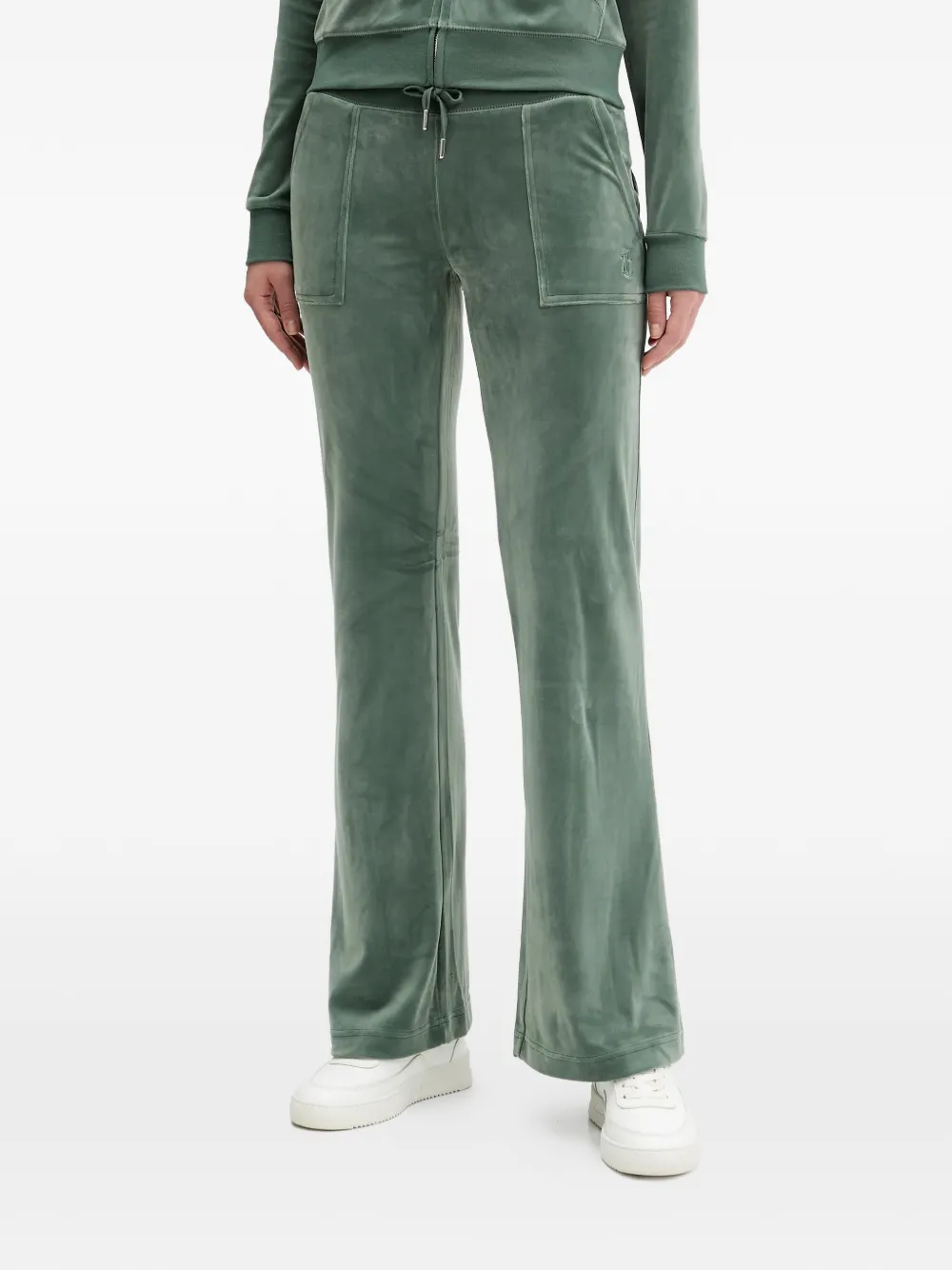 Juicy Couture Patch-pocket Logo-detail Track Pants In Green