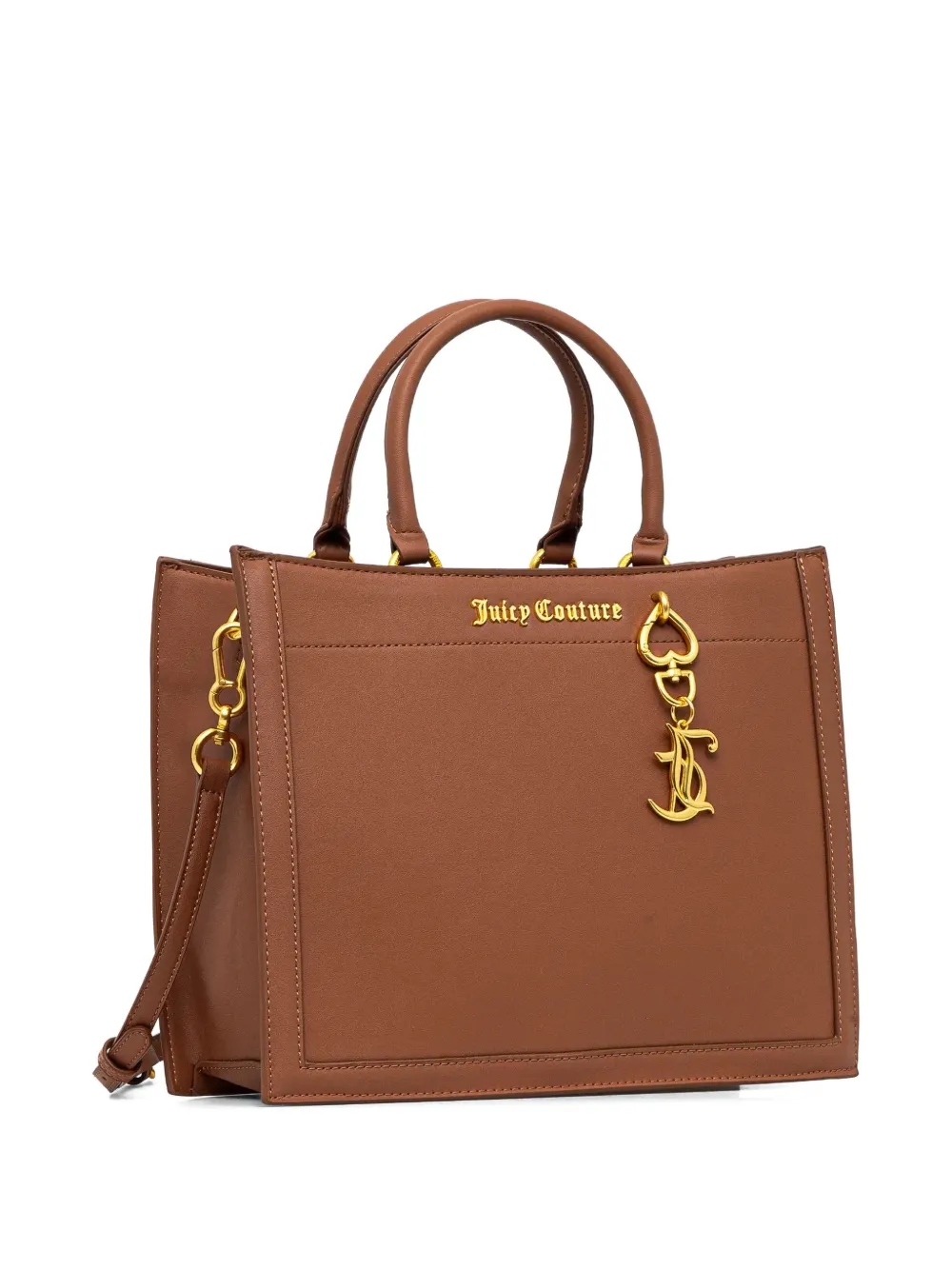 Juicy Couture Square-shape Charm Top-handle Tote Bag In Brown