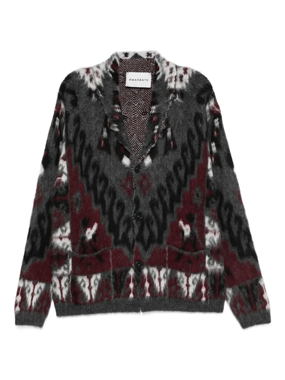 AMARÁNTO patterned pocket cardigan | Grey | Image 1
