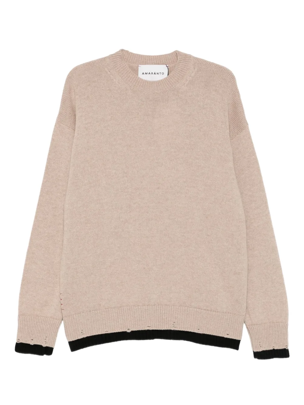 AMARÁNTO distressed-trim sweater | Neutrals | Image 1