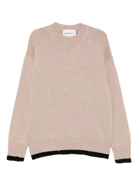 AMARÁNTO sweater med slitageeffekt