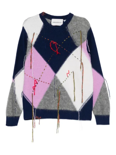 AMARÁNTO argyle embroidery sweater