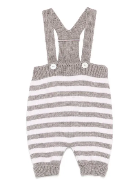Little Bear striped button playsuit