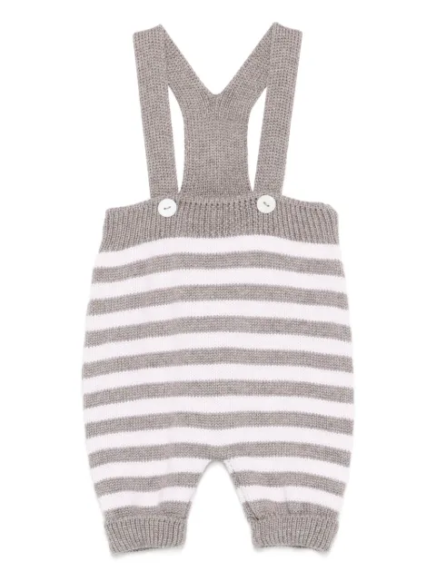 Little Bear striped button playsuit
