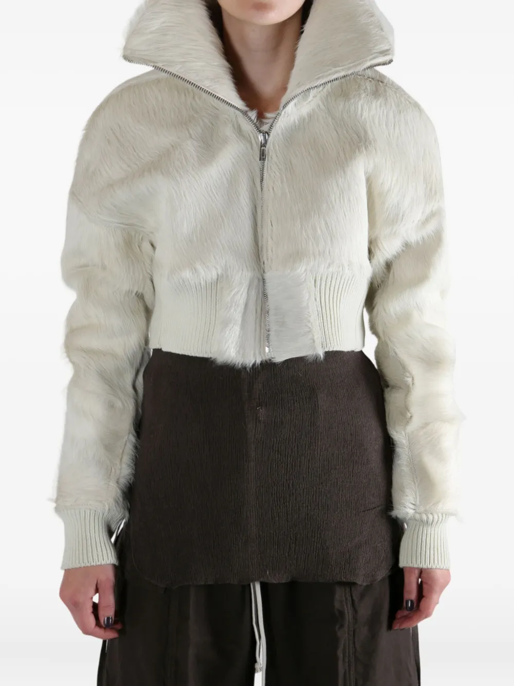 Rick Owens high-neck cropped jacket | Faux Fur & Shearling Jackets | Image 2