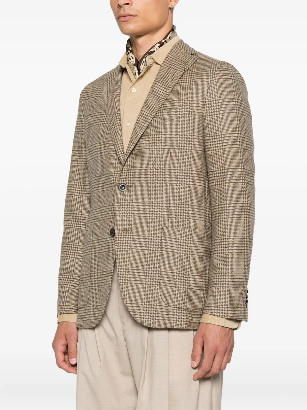 Boglioli Blazer met enkele rij knopen Beige