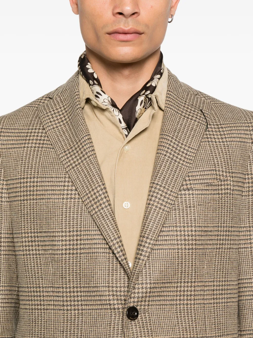 Boglioli Blazer met enkele rij knopen Beige