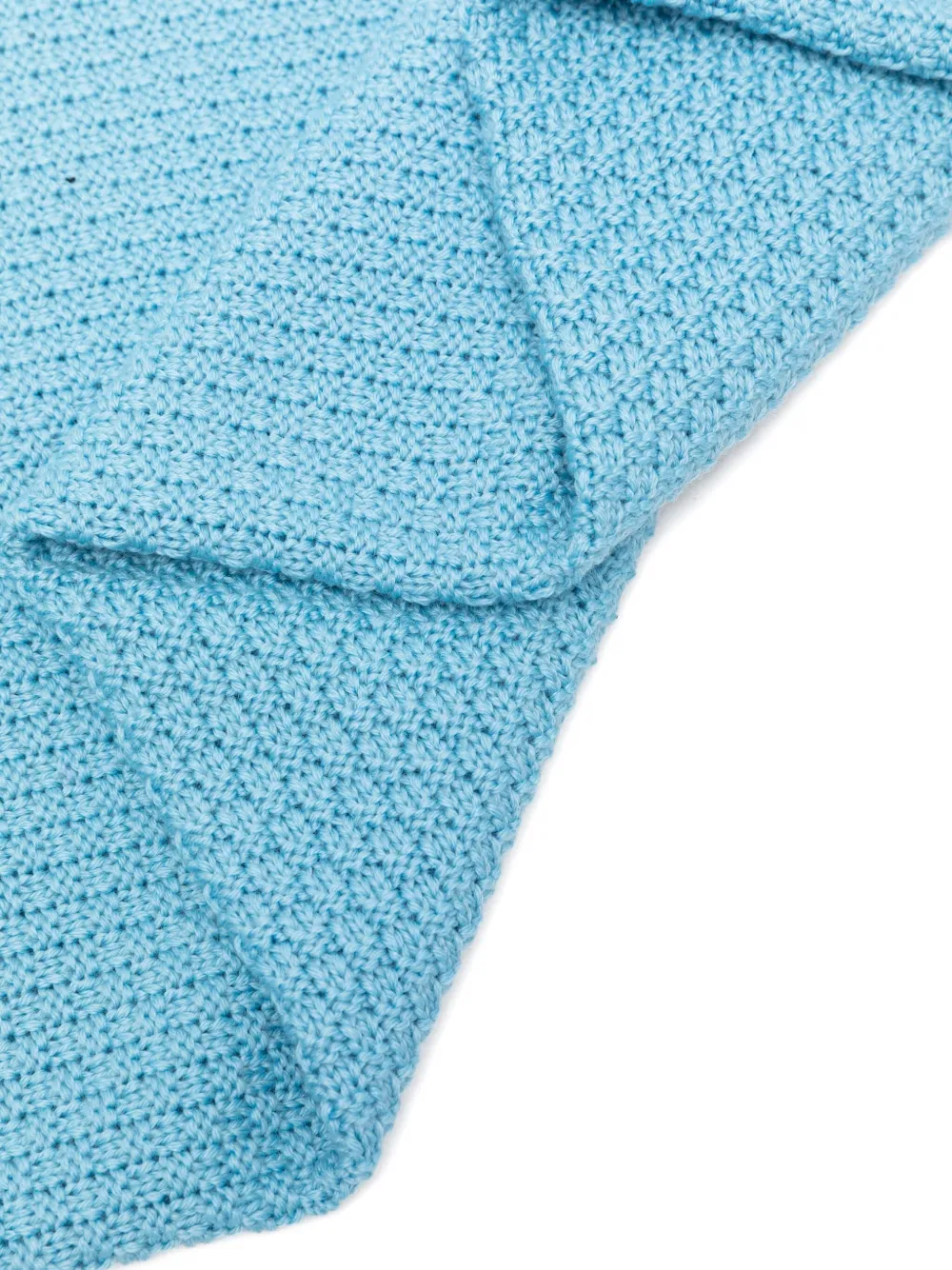 Little Bear Knitted Blanket In Blue