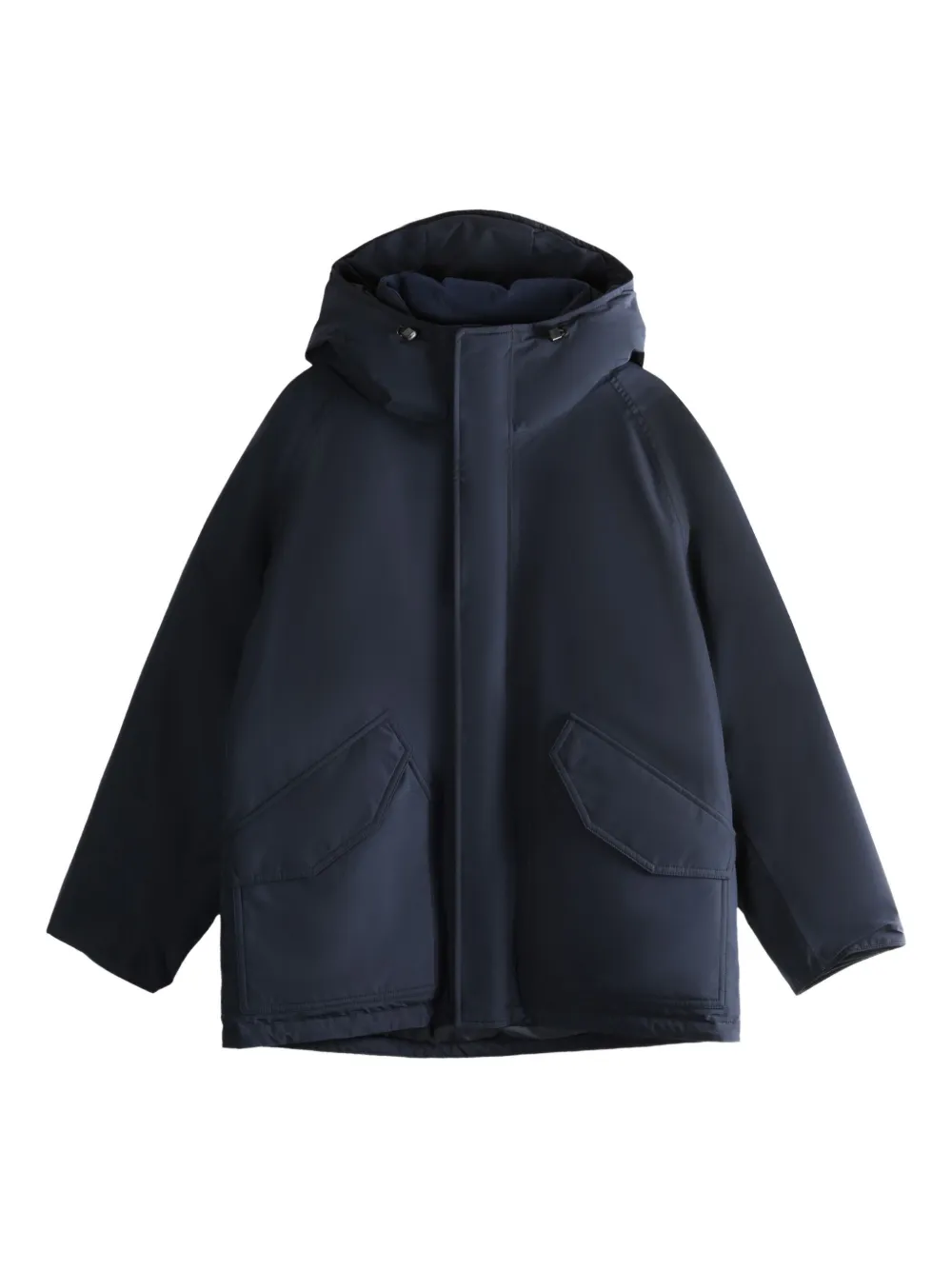 Nanamica Hooded Pocket Coat In Blue