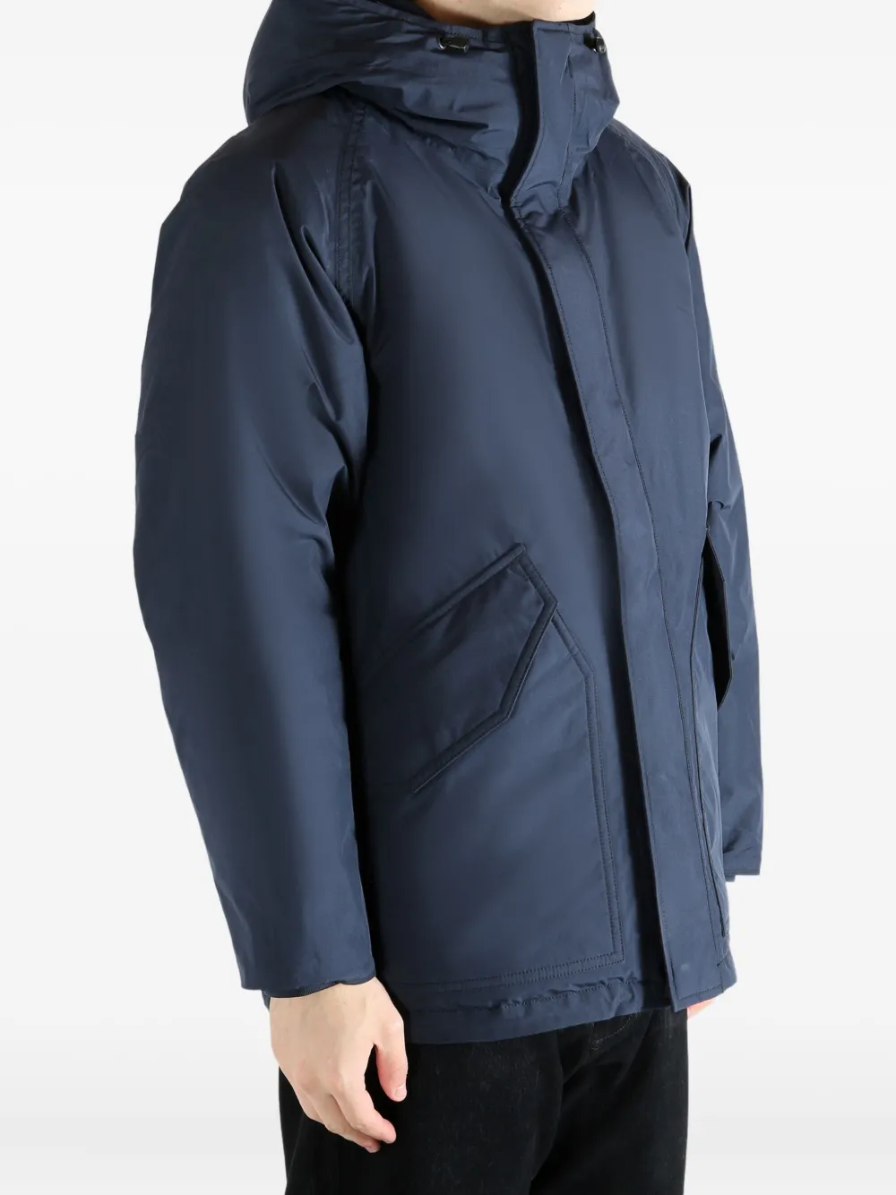 Nanamica Hooded Pocket Coat In Blue