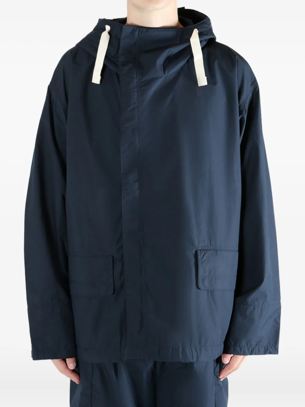 Nanamica Water-repellent Hooded Jacket In Blue