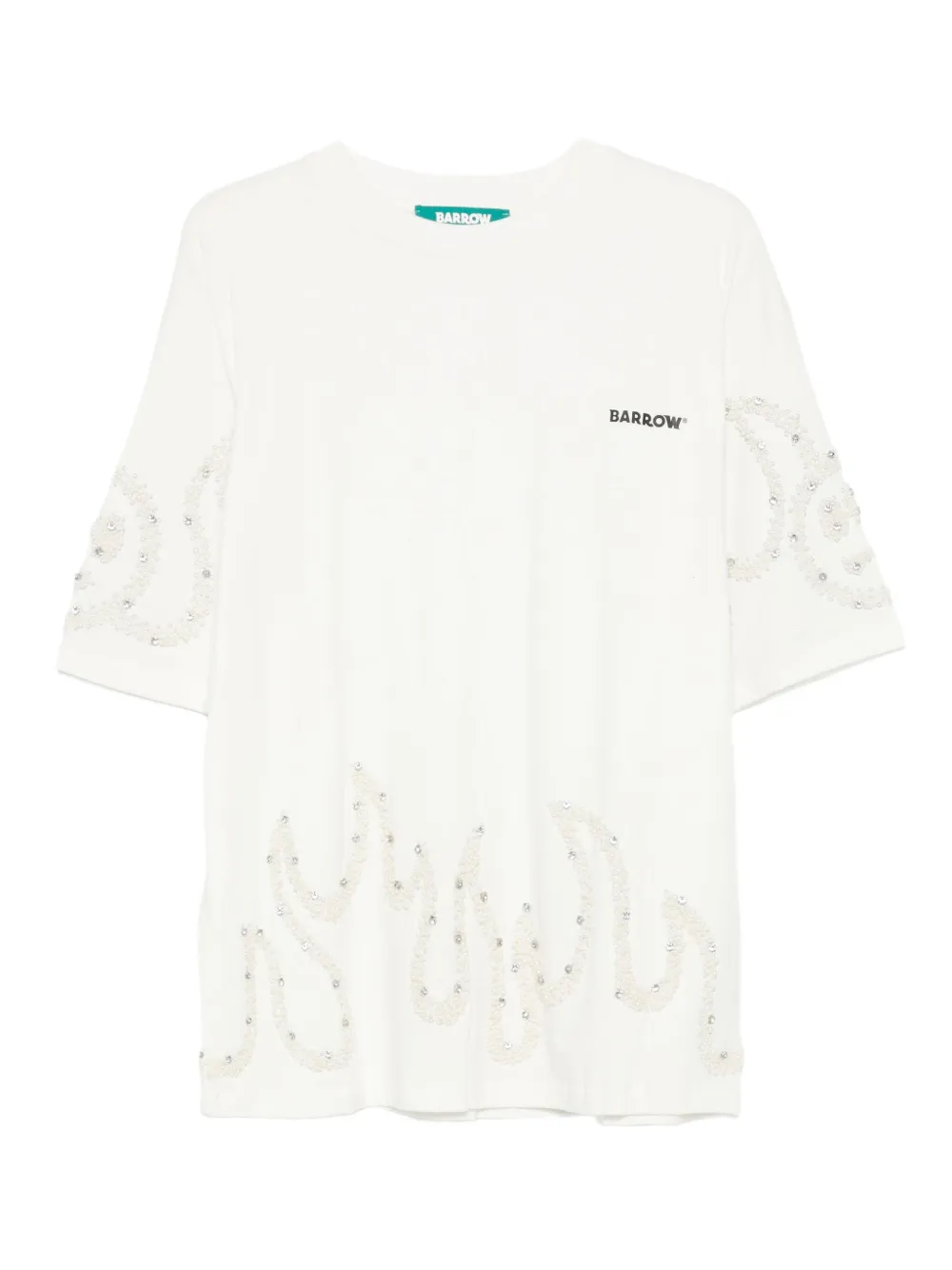 BARROW Camiseta mangas curtas com aplicação de cristal | Branco | Image 1