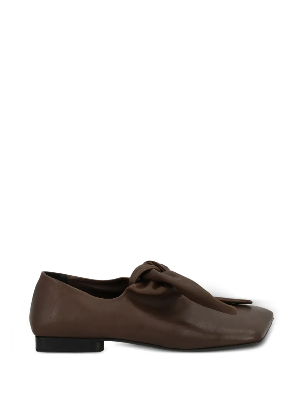 Uma Wang knot square ballet flats - Braun