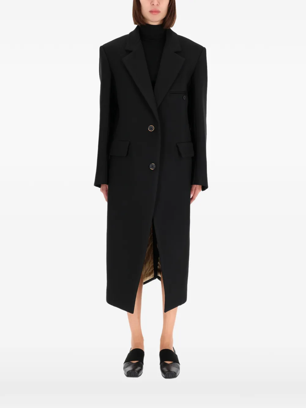 Uma Wang single-breasted coat - Nero