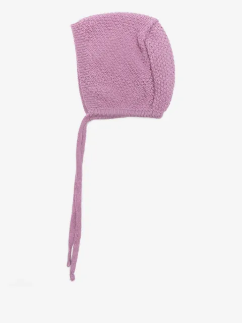Little Bear tie-fastening knitted hat