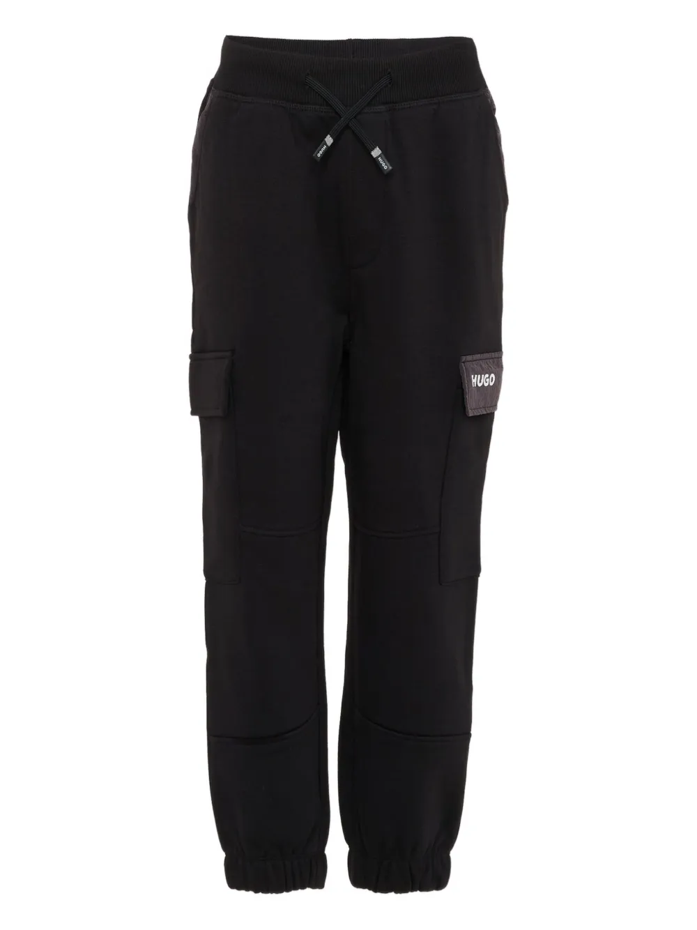 HUGO KIDS logo-print track pants - Nero