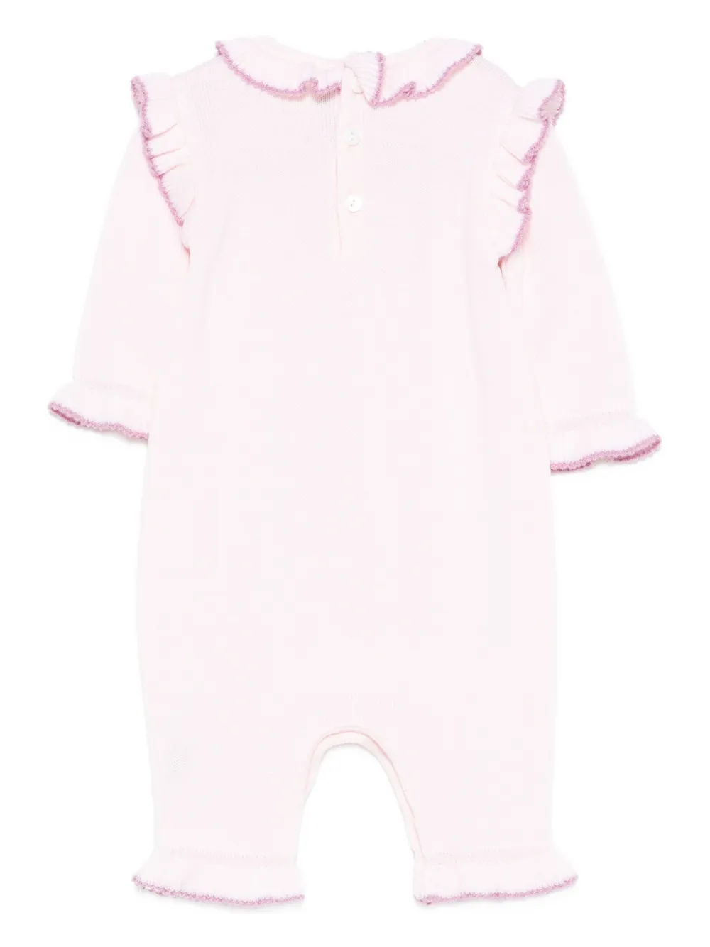 Little Bear ruffled babygrow - Roze