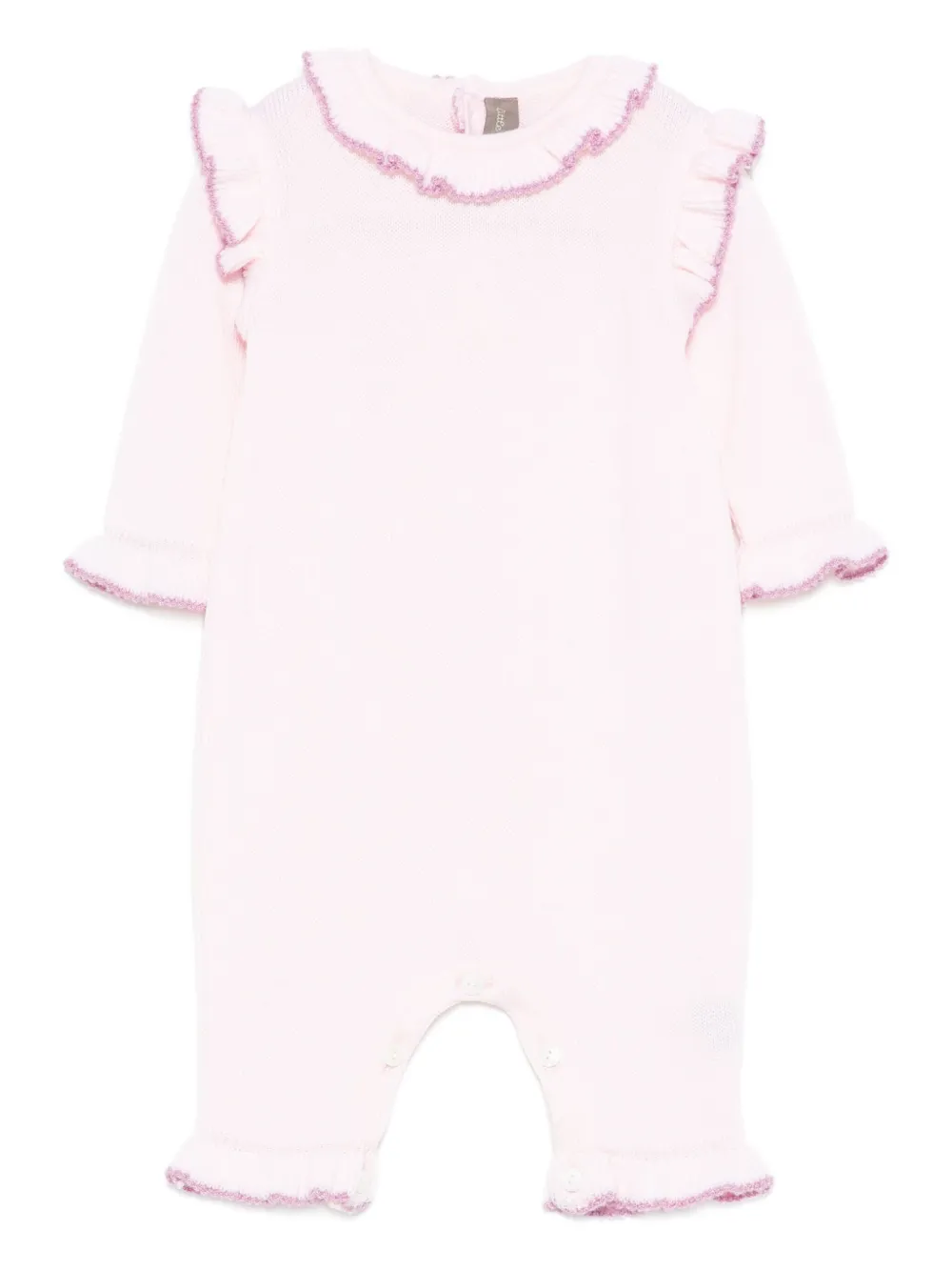 Little Bear ruffled babygrow - Rosa