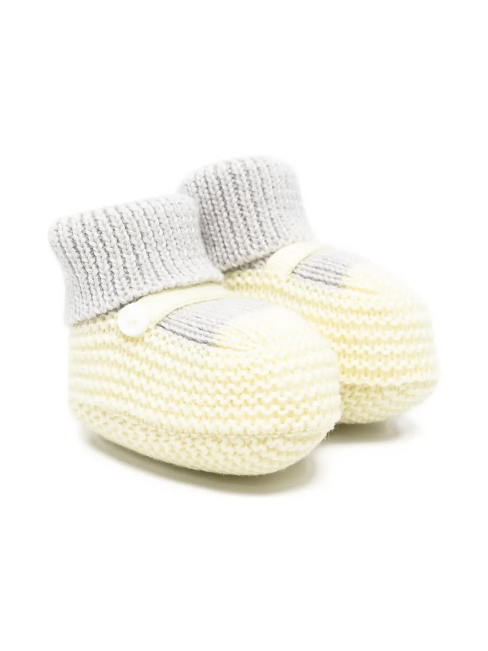 Little Bear button-detail crib shoes | Yellow | Image 1