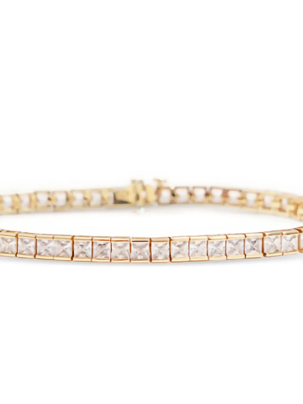 Izabel Display Vierkante tennisarmband met zirkonia - Wit