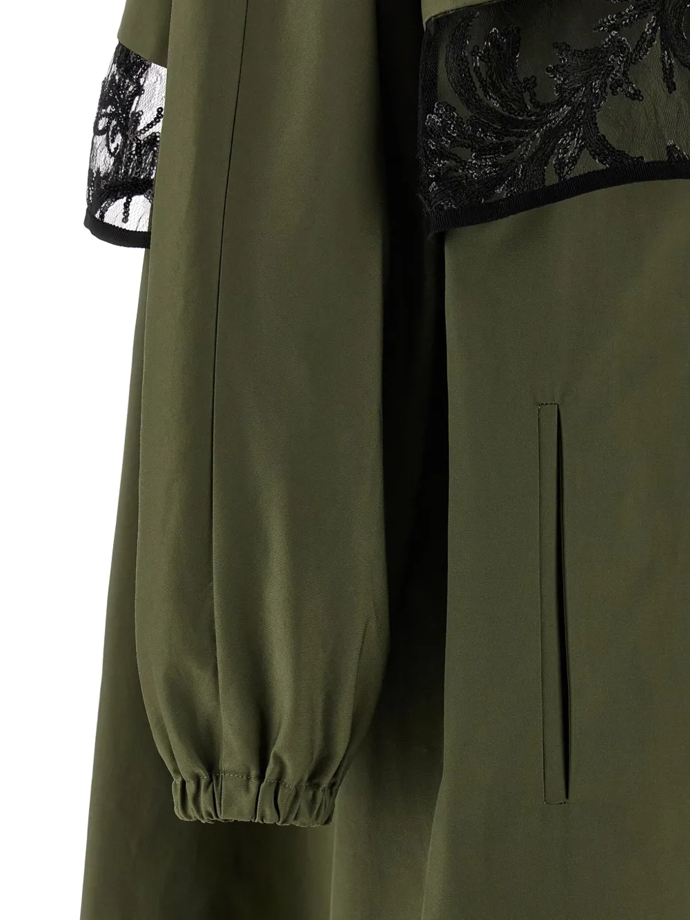 LE TWINS Trenchcoat met afneembare capuchon Groen