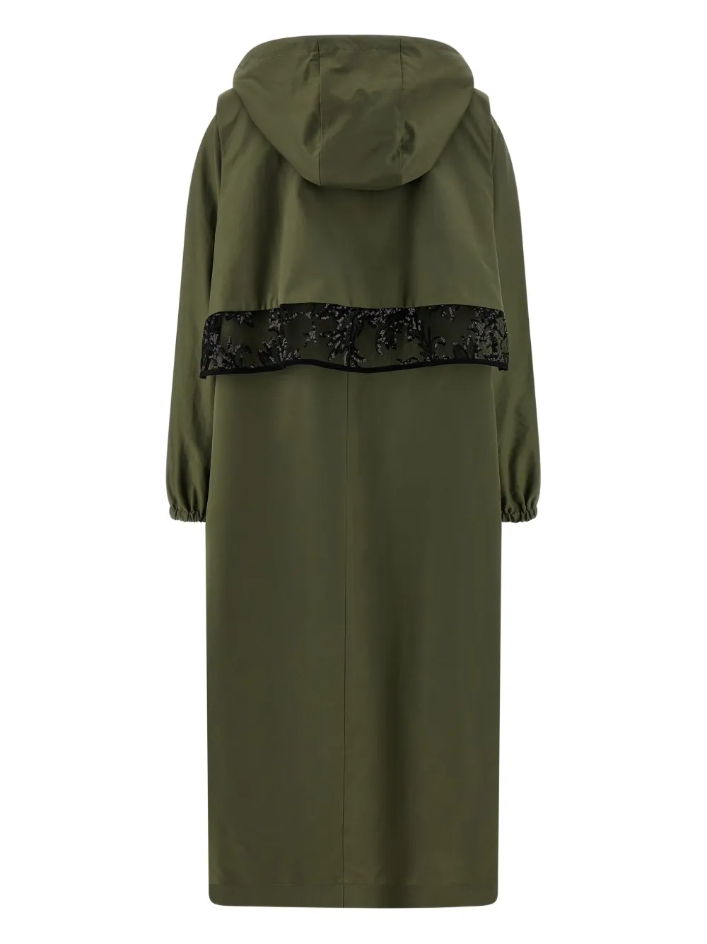 LE TWINS Trenchcoat met afneembare capuchon Groen