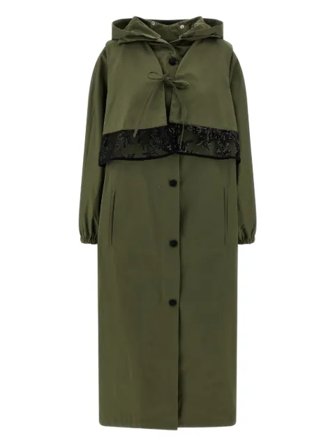 LE TWINS removable-hood trench coat