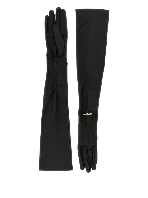 Elisabetta Franchi guantes con placa del logo