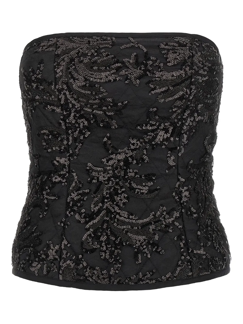 LE TWINS Elodie lace sequin  top | Black | Image 1