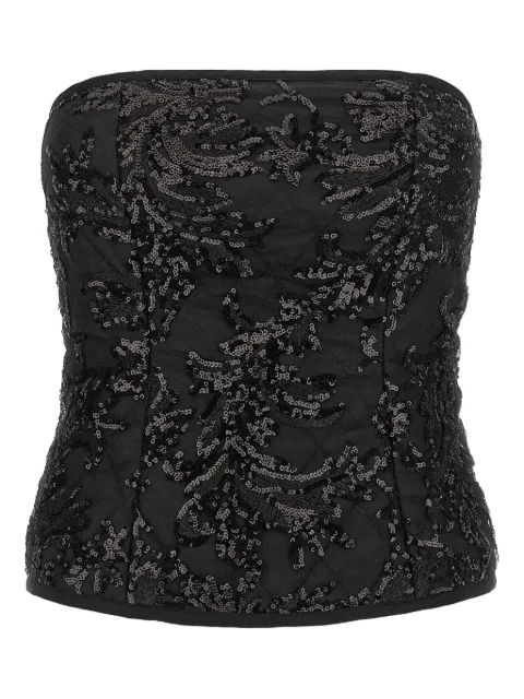 LE TWINS Elodie lace sequin  top
