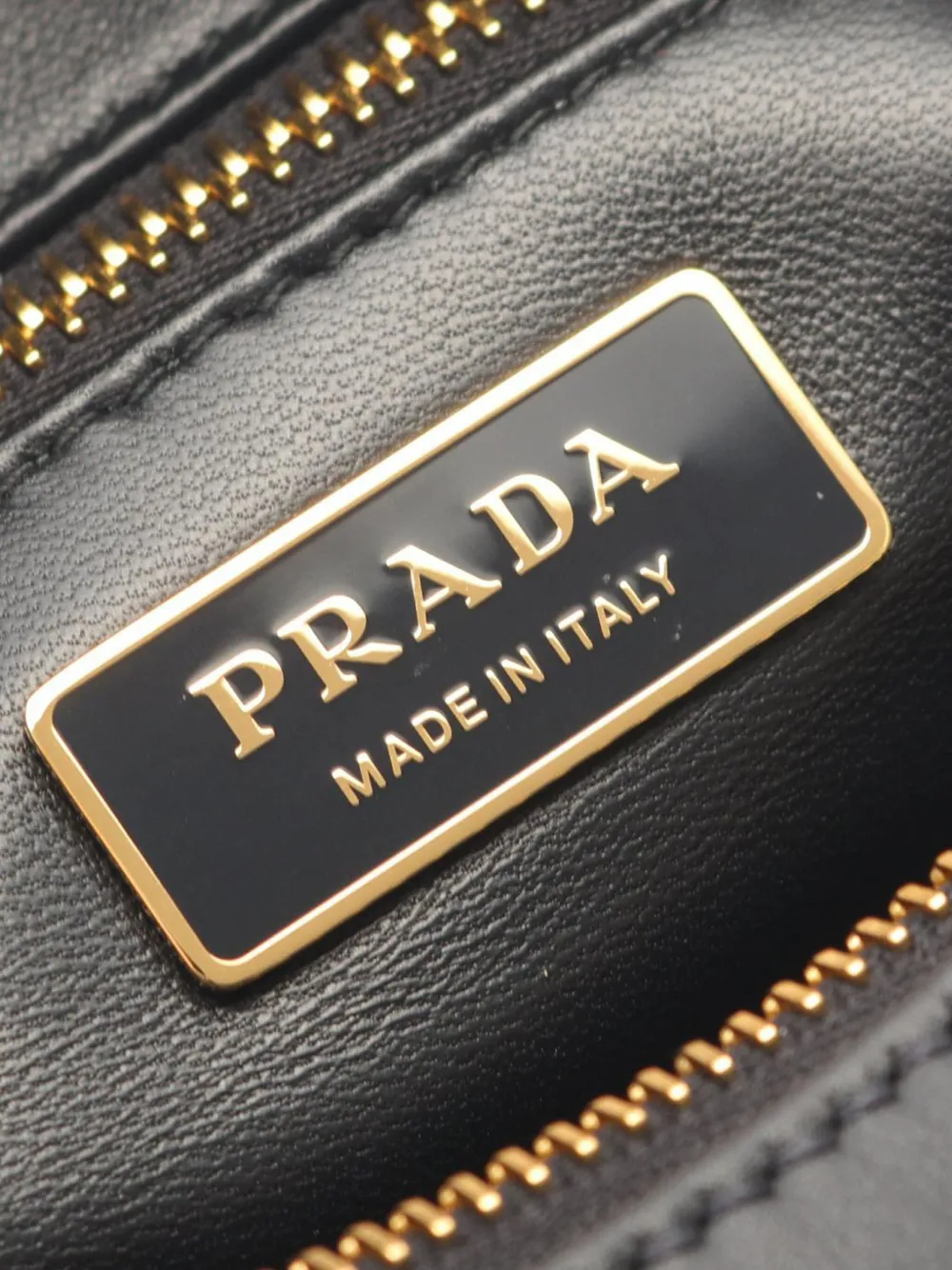 Pre-owned Prada 2013-2025 Medium Leather Aimee Shoulder Bag In Black